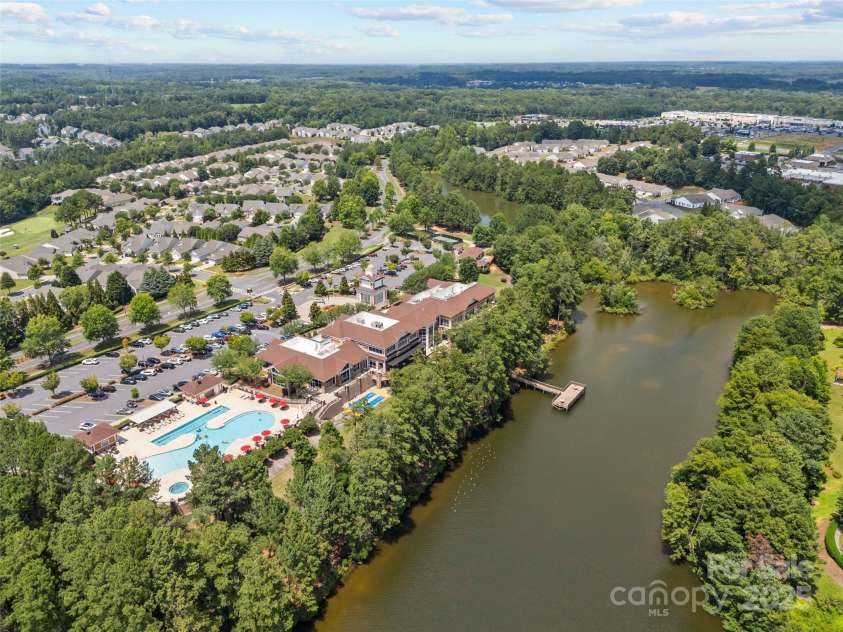 33124 Tanager Court, Fort Mill, SC 29707.  MLS# CAR4276689, YatesRealty ID 24021. Aerial view of Sun City