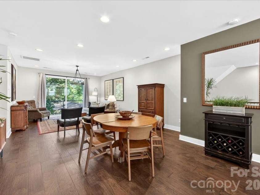 4136 Castleton Road, Charlotte, NC 28211.  MLS# CAR4381124, YatesRealty ID 24040. Gorgeous scraped engineered hardwood floors throughout the main living area.