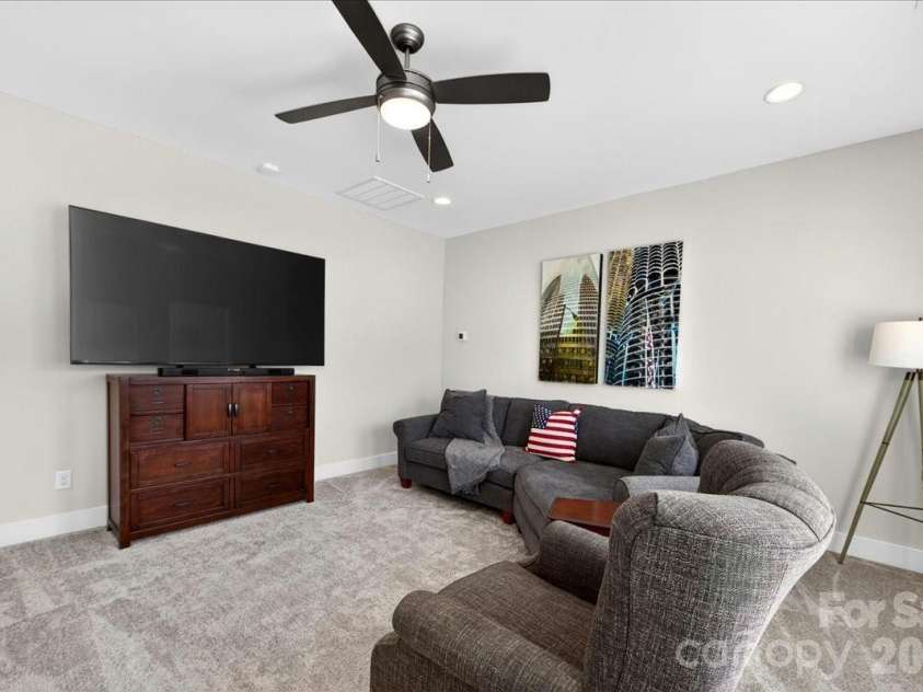 4136 Castleton Road, Charlotte, NC 28211.  MLS# CAR4381124, YatesRealty ID 24040. Large fourth floor recreation/bonus room.