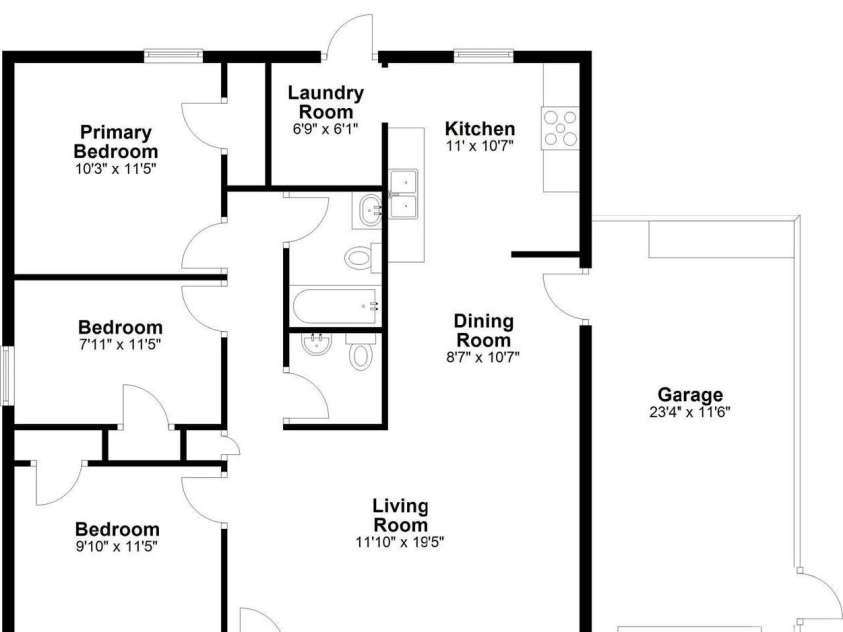 355 Weatherford Drive, King, NC 27021.  MLS# CAR4384919, YatesRealty ID 24096. Floorplan