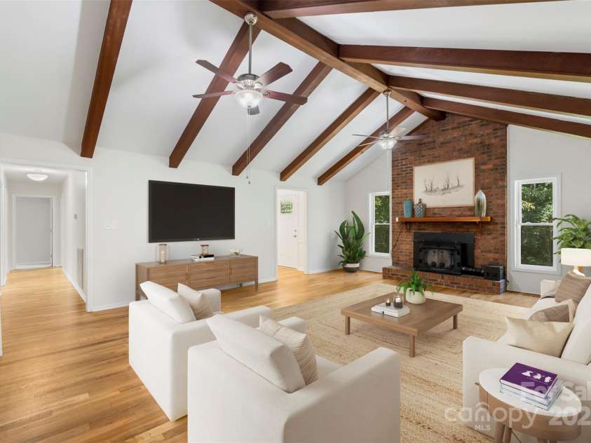 1556 Stanley Lucia Road, Mount Holly, NC 28120.  MLS# CAR4273688, YatesRealty ID 24123. Living Room virtually staged