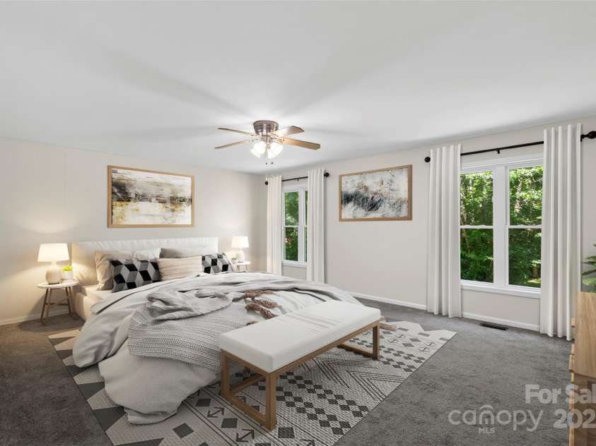 1556 Stanley Lucia Road, Mount Holly, NC 28120.  MLS# CAR4273688, YatesRealty ID 24123. Primary Bedroom virtually staged