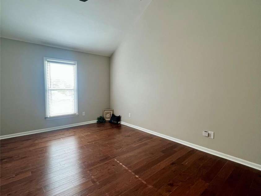 2238 Swain Court, Gastonia, NC 28054.  MLS# CAR4320204, YatesRealty ID 2413. Primary Bedroom- vaulted ceiling, wood beam, new ceiling fan