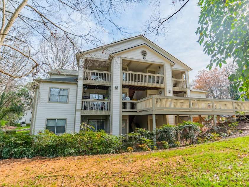 1001 Churchill Downs Court, Charlotte, NC 28211.  MLS# CAR4235260, YatesRealty ID 2414. View from the back. Top unit.