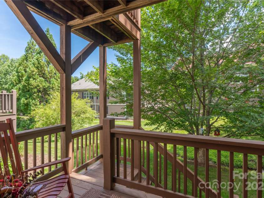190 Shaws Creek Farm Road, Hendersonville, NC 28739.  MLS# CAR4272994, YatesRealty ID 24143. Deck overlooking the Creek-Lower Level