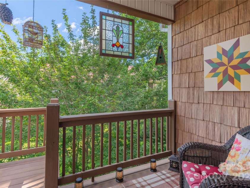 190 Shaws Creek Farm Road, Hendersonville, NC 28739.  MLS# CAR4272994, YatesRealty ID 24143. Deck With Creek View-Main Level