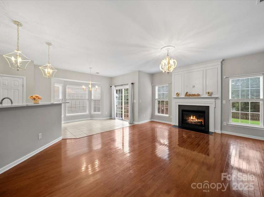 8004 Fountainbrook Drive, Indian Trail, NC 28079.  MLS# CAR4287908, YatesRealty ID 24146. Dining Area spills into family room