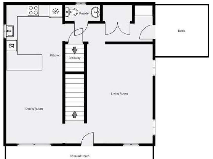 34 Louise Drive, Concord, NC 28025.  MLS# CAR4353554, YatesRealty ID 24154. Floor Plan- Main Level
