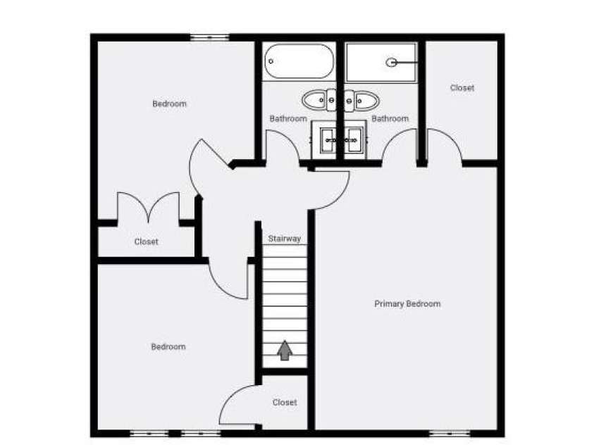 34 Louise Drive, Concord, NC 28025.  MLS# CAR4353554, YatesRealty ID 24154. Floor Plan- Upstairs