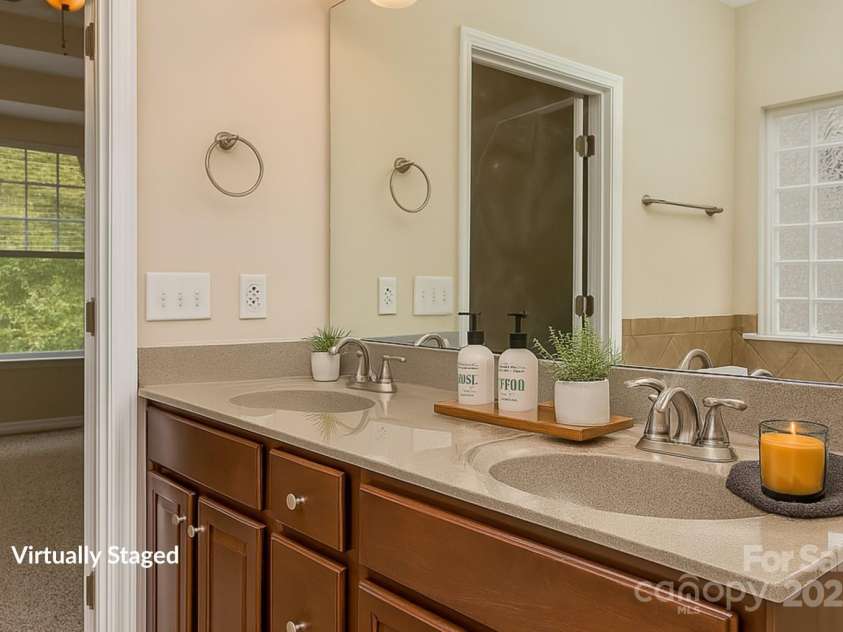 3104 Streamhaven Drive, Indian Land, SC 29707.  MLS# CAR4309394, YatesRealty ID 24162. En Suite Bathroom- Virtually Staged