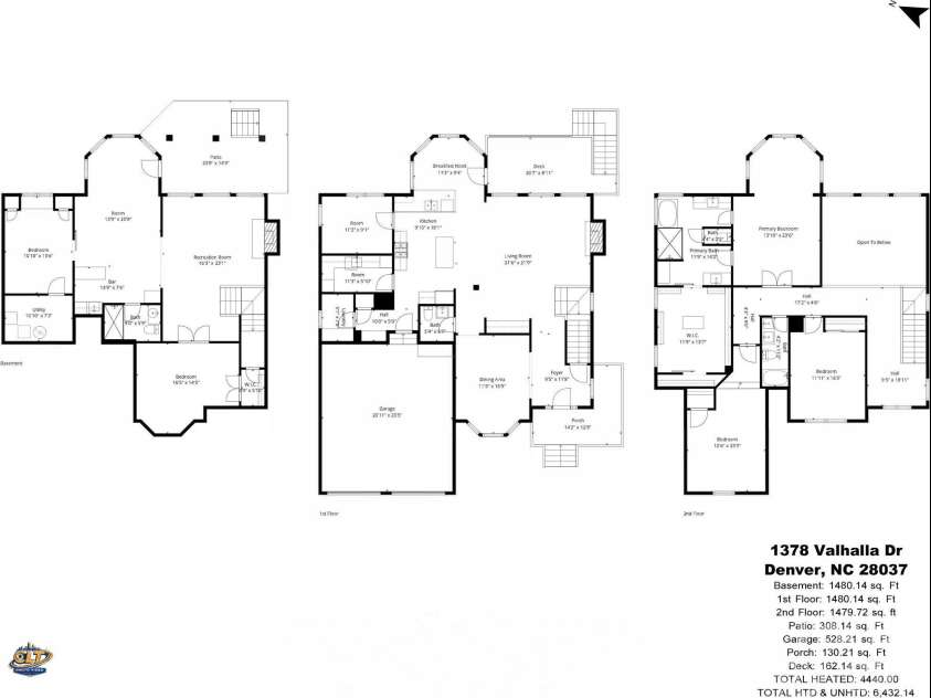 1378 Valhalla Drive, Denver, NC 28037.  MLS# CAR4346551, YatesRealty ID 24168. Floor Plan
