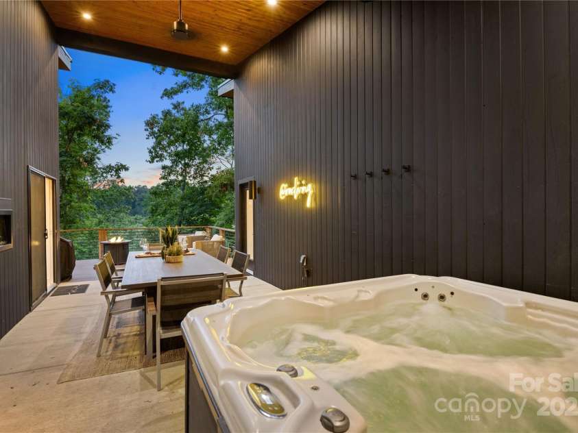 7 & 9 Big Rocky Top Drive, Weaverville, NC 28787.  MLS# CAR4260430, YatesRealty ID 24168. 7 Rocky Top. - Breezway Dining and Hottub