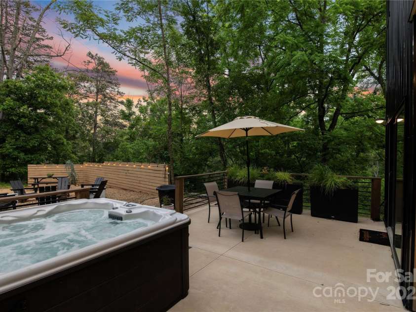 7 & 9 Big Rocky Top Drive, Weaverville, NC 28787.  MLS# CAR4260430, YatesRealty ID 24168. 9 Big Rocky Top - Backyard Patio Hottub Deck