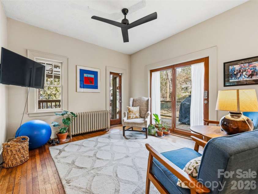 4 Duke Street, Asheville, NC 28803.  MLS# CAR4345320, YatesRealty ID 24175. Lower Level Den