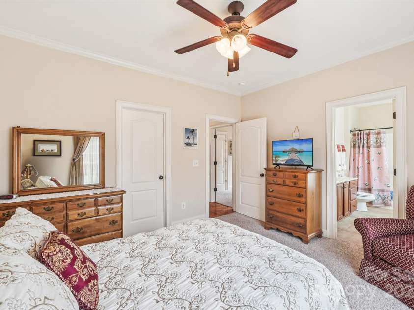 1575 Williamsburg Drive, Rock Hill, SC 29732.  MLS# CAR4267973, YatesRealty ID 24176. Bedroom with attached full Bath