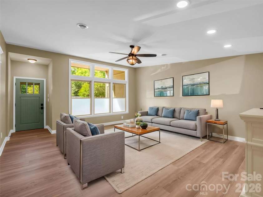 44 Jervey Road, Tryon, NC 28782.  MLS# CAR4381509, YatesRealty ID 24179. VIRTUALLY STAGED LIVING ROOM.
