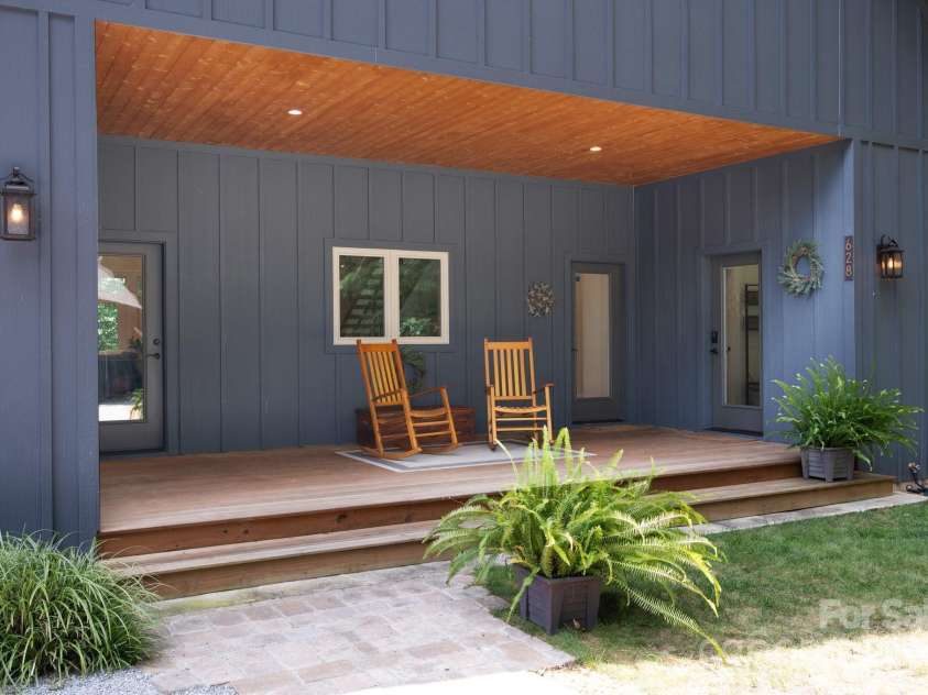 628 Brush Creek Road, Fairview, NC 28730.  MLS# CAR4256769, YatesRealty ID 24181. Another great outdoor space just off the kitchen and mudroom