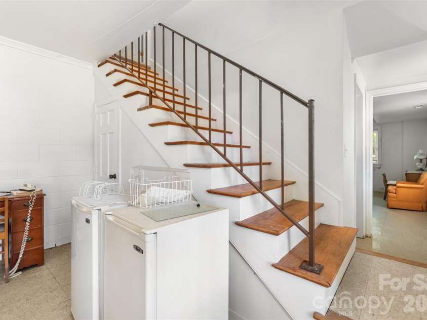 122 Forest Hills Drive, Monroe, NC 28112.  MLS# CAR4380684, YatesRealty ID 24190. Stairs to Basement