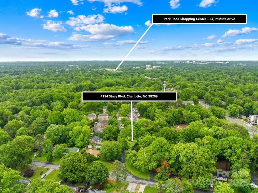 4114 Stacy Boulevard, Charlotte, NC 28209.  MLS# CAR4258425, YatesRealty ID 24208. Check out everything Park Road Shopping Center has to offer - from Suarez Bakery, CO, Cantina 1511, Velvet Taco, Shake Shack, AMC Theatre, Blackhawk Hardware, J Crew Factory, OrangeTheory, Bluemercury and many, many m