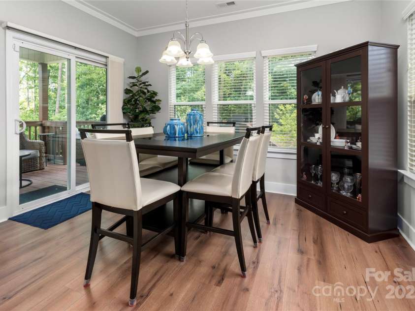 7516 O'Hara Street, Huntersville, NC 28078.  MLS# CAR4273660, YatesRealty ID 24215. Dining Room, sliding doors to covered back porch and deck
