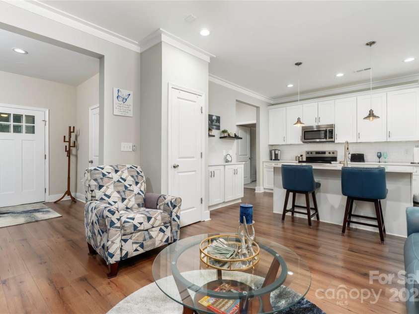 7516 O'Hara Street, Huntersville, NC 28078.  MLS# CAR4273660, YatesRealty ID 24215. LR to kitchen