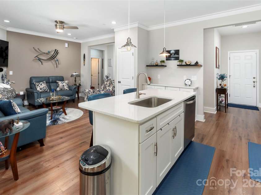 7516 O'Hara Street, Huntersville, NC 28078.  MLS# CAR4273660, YatesRealty ID 24215. View to LR