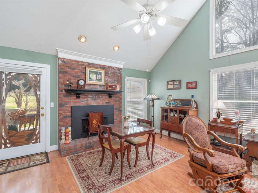 209 Browning Road, Waynesville, NC 28786.  MLS# CAR4360694, YatesRealty ID 24216. Gas fireplace in Great Room.