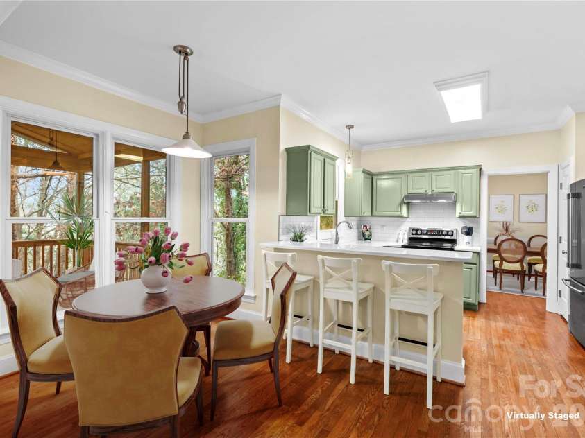 131 Morrison Hill Road, Davidson, NC 28036.  MLS# CAR4347285, YatesRealty ID 24245. Breakfast area - virtually staged