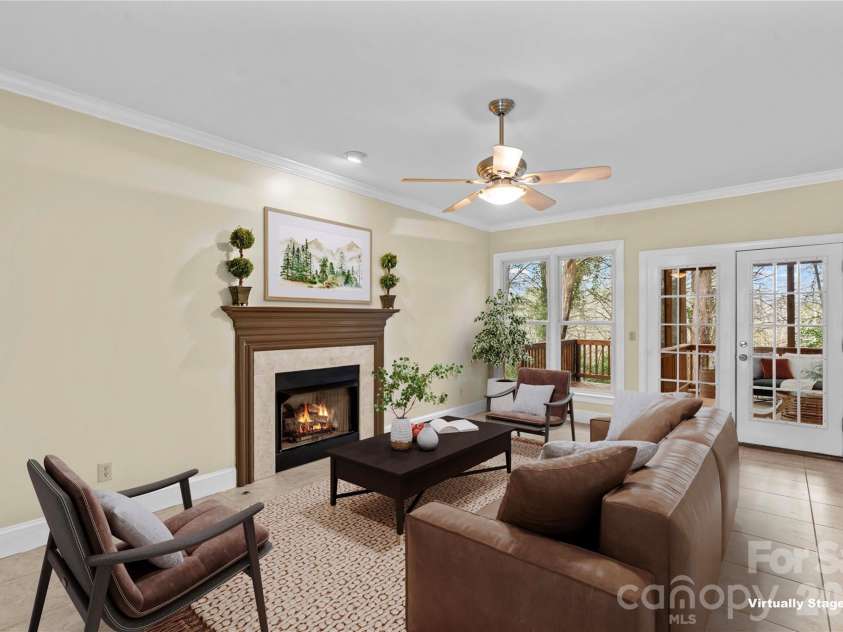 131 Morrison Hill Road, Davidson, NC 28036.  MLS# CAR4347285, YatesRealty ID 24245. Family room - virtually staged