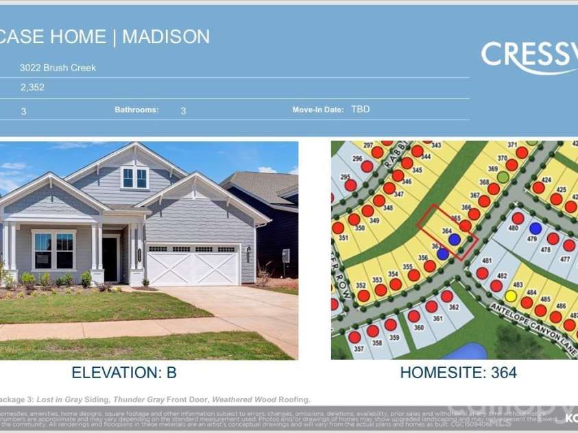 3022 Brush Creek, Monroe, NC 28110.  MLS# CAR4376168, YatesRealty ID 24246. 