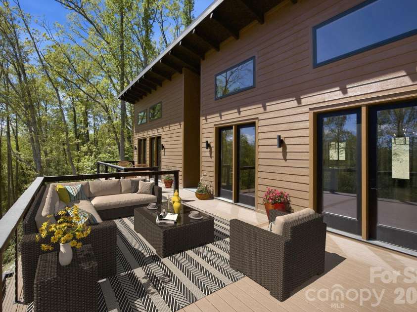 102 Sandpiper Palisades Street, Hendersonville, NC 28792.  MLS# CAR4353413, YatesRealty ID 24256. Front Deck - Virtually Staged