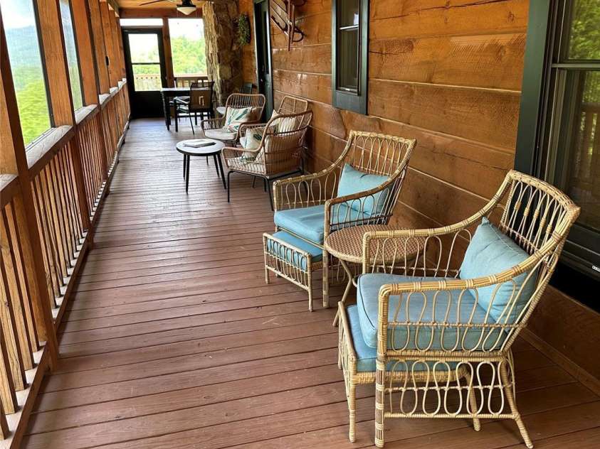 6749 Fire Crest Lane, Lenoir, NC 28645.  MLS# CAR4377295, YatesRealty ID 24281. Entry Screened Porch From half Circle Drive