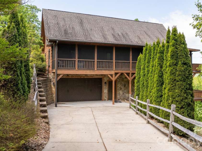 6749 Fire Crest Lane, Lenoir, NC 28645.  MLS# CAR4377295, YatesRealty ID 24281. Lower Drive w/2-Car Garage