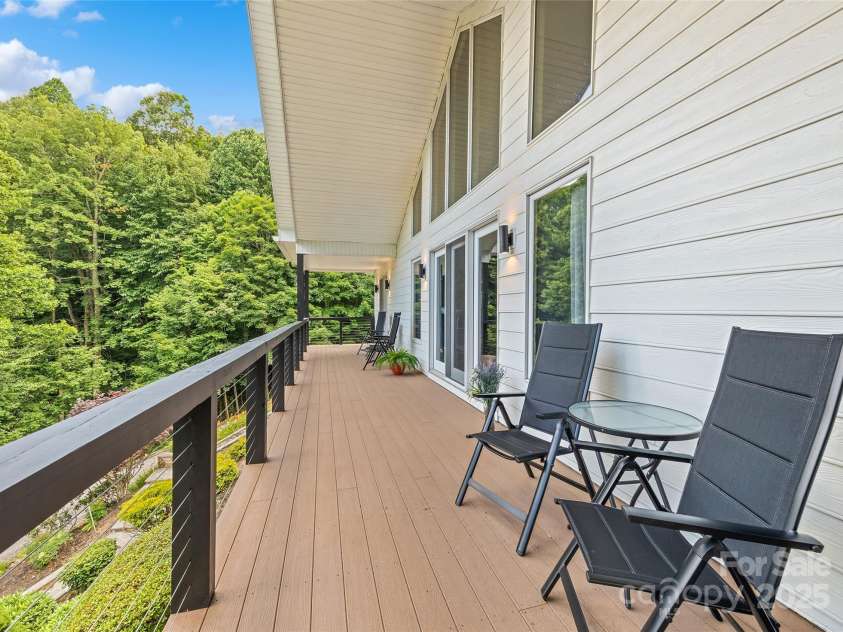 1591 Chestnut Flats Lane, Waynesville, NC 28786.  MLS# CAR4278028, YatesRealty ID 24293. Covered Composite Balcony