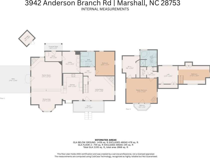 3942 Anderson Branch Road, Marshall, NC 28753.  MLS# CAR4194883, YatesRealty ID 243. Floor Plan
