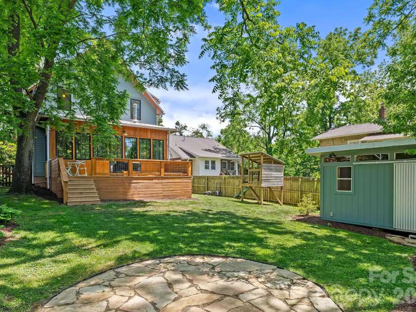77 Middlemont Avenue, Asheville, NC 28806.  MLS# CAR4383385, YatesRealty ID 24301. Level back yard
