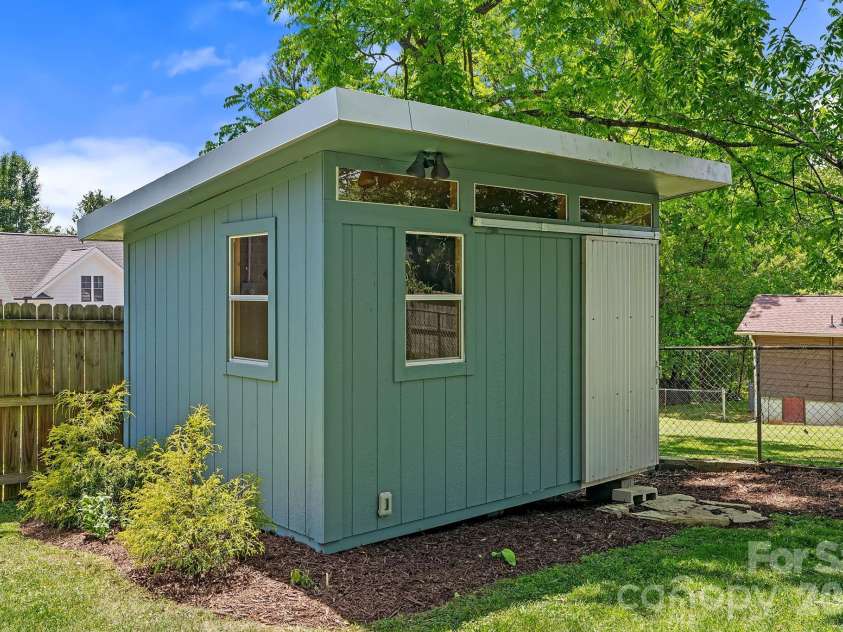 77 Middlemont Avenue, Asheville, NC 28806.  MLS# CAR4383385, YatesRealty ID 24301. Outbuilding for additional storage