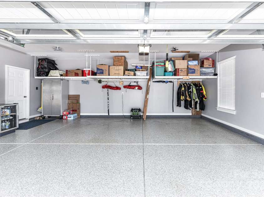 5129 Devonshire Road, Denver, NC 28037.  MLS# CAR4275511, YatesRealty ID 24318. Finished Garage with optimal storage!