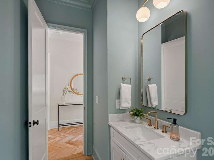 709 Norris Avenue, Charlotte, NC 28206.  MLS# CAR4380495, YatesRealty ID 24324. Color drenched powder bath