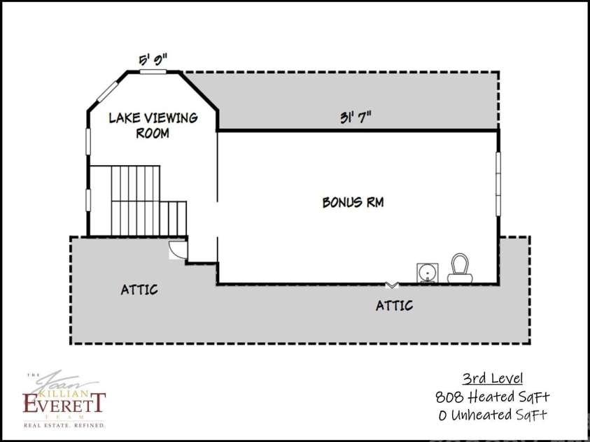 8346 Church Road, Taylorsville, NC 28681.  MLS# CAR4369512, YatesRealty ID 24338. Floor Plan 3rd Level