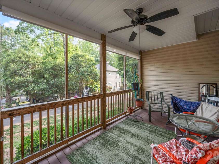 3072 Point Clear Drive, Tega Cay, SC 29708.  MLS# CAR4384137, YatesRealty ID 24351. Screened in front porch