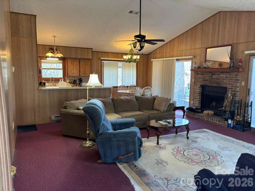 120 Kimberly Drive, Bryson City, NC 28713.  MLS# CAR4385063, YatesRealty ID 24356. Open cabin feeling.