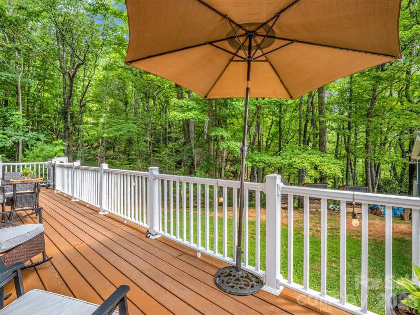 479 Camp Hill Road, Lake Lure, NC 28756.  MLS# CAR4384895, YatesRealty ID 24371. Front deck