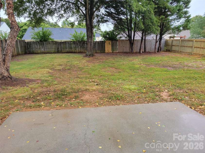 3314 Arbor Pointe Drive, Indian Trail, NC 28079.  MLS# CAR4385163, YatesRealty ID 24376. Backyard