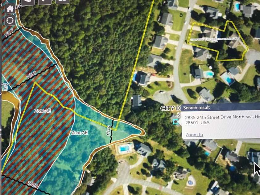 2835 24TH STREET Drive, Hickory, NC 28601.  MLS# CAR4251090, YatesRealty ID 24377. FEMA MAP