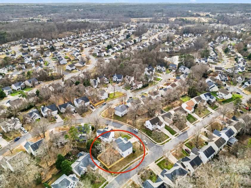 6603 Allness Glen Lane, Charlotte, NC 28269.  MLS# CAR4333202, YatesRealty ID 2438. Aerial of community