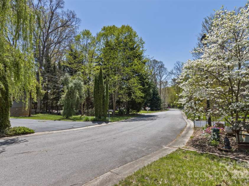 301 Theron Court, Candler, NC 28715.  MLS# CAR4250972, YatesRealty ID 24385. Community view, great level paved roads for walking