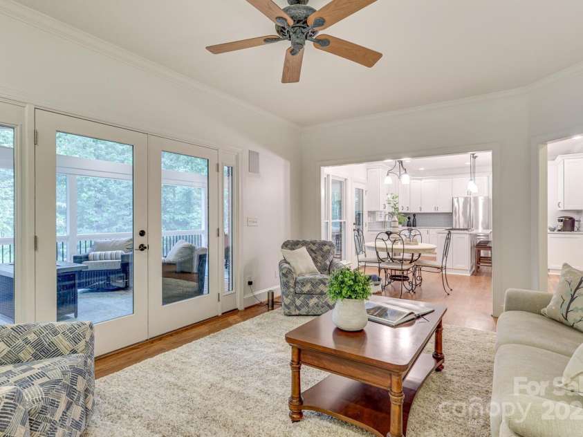 5051 Carillon Way, Charlotte, NC 28270.  MLS# CAR4275169, YatesRealty ID 24399. French Doors opening to the gorgeous Lanai