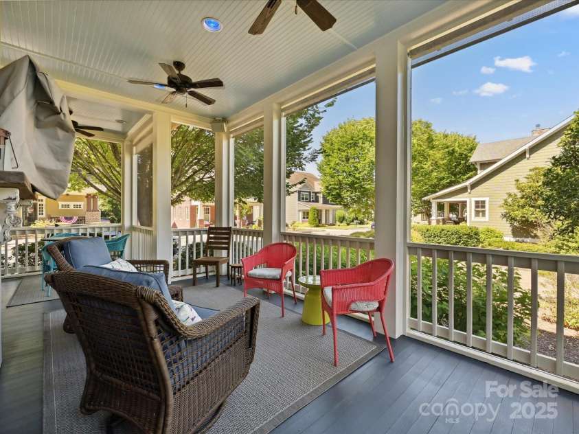 332 Delburg Street, Davidson, NC 28036.  MLS# CAR4255329, YatesRealty ID 24401. Screen Porch