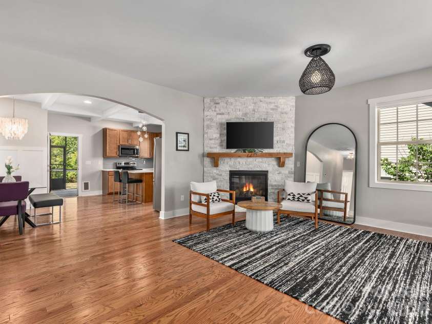 200 Water Leaf Drive, Weaverville, NC 28787.  MLS# CAR4374801, YatesRealty ID 24403. Seamless Living & Kitchen Flow